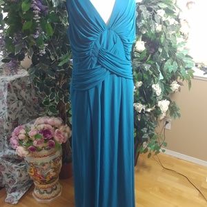 COMFY STRETCHY LONG DRESS BY JADORE SZ14 TEAL